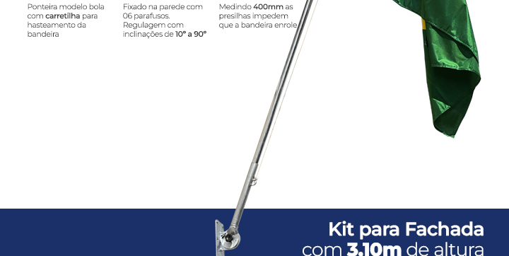 Kit 3 metros para fachada
