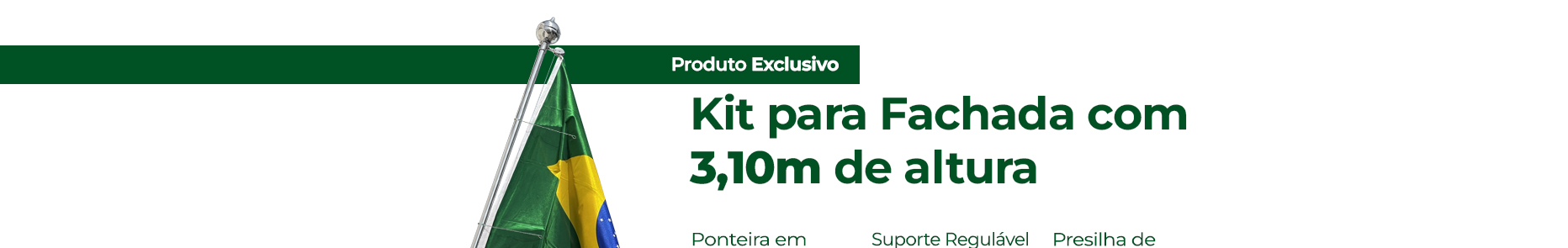 Kit 3 metros para fachada