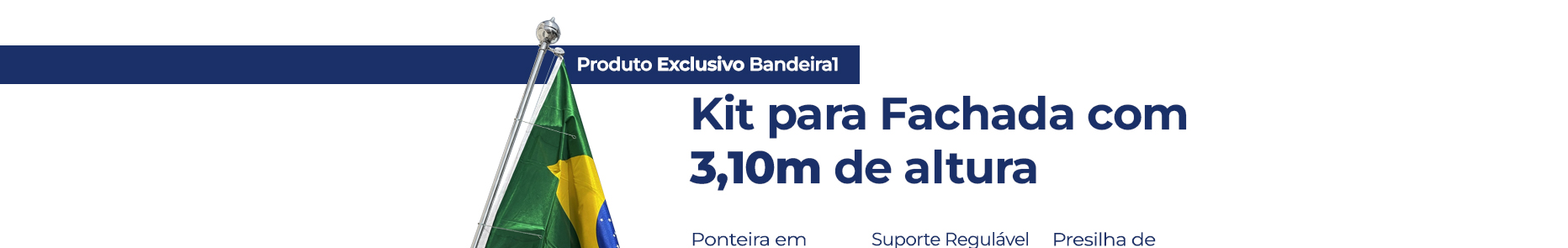 Kit 3 metros para fachada